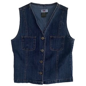 SEXSO VINTAGE DENIM BUTTON-UP VEST‎ SIZE 1